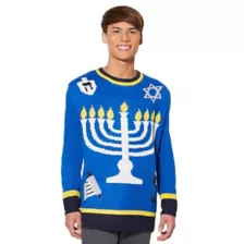 Adult Light-Up Menorah Sweater at Spirit Halloween