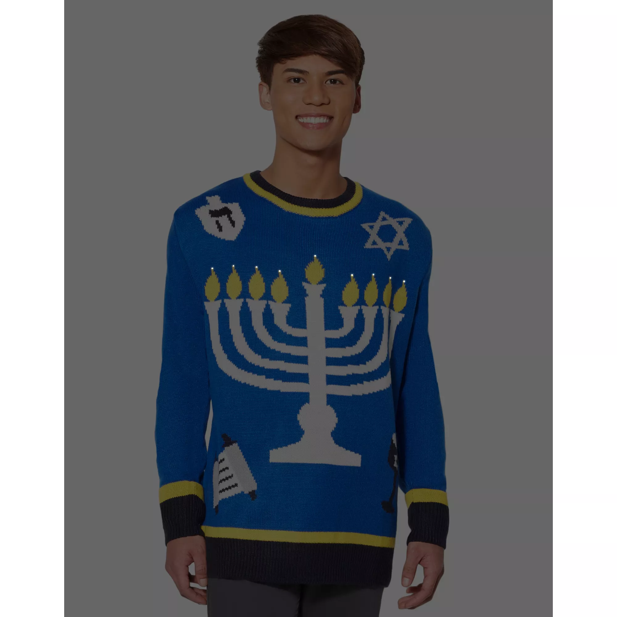 Adult Light-Up Menorah Sweater at Spirit Halloween