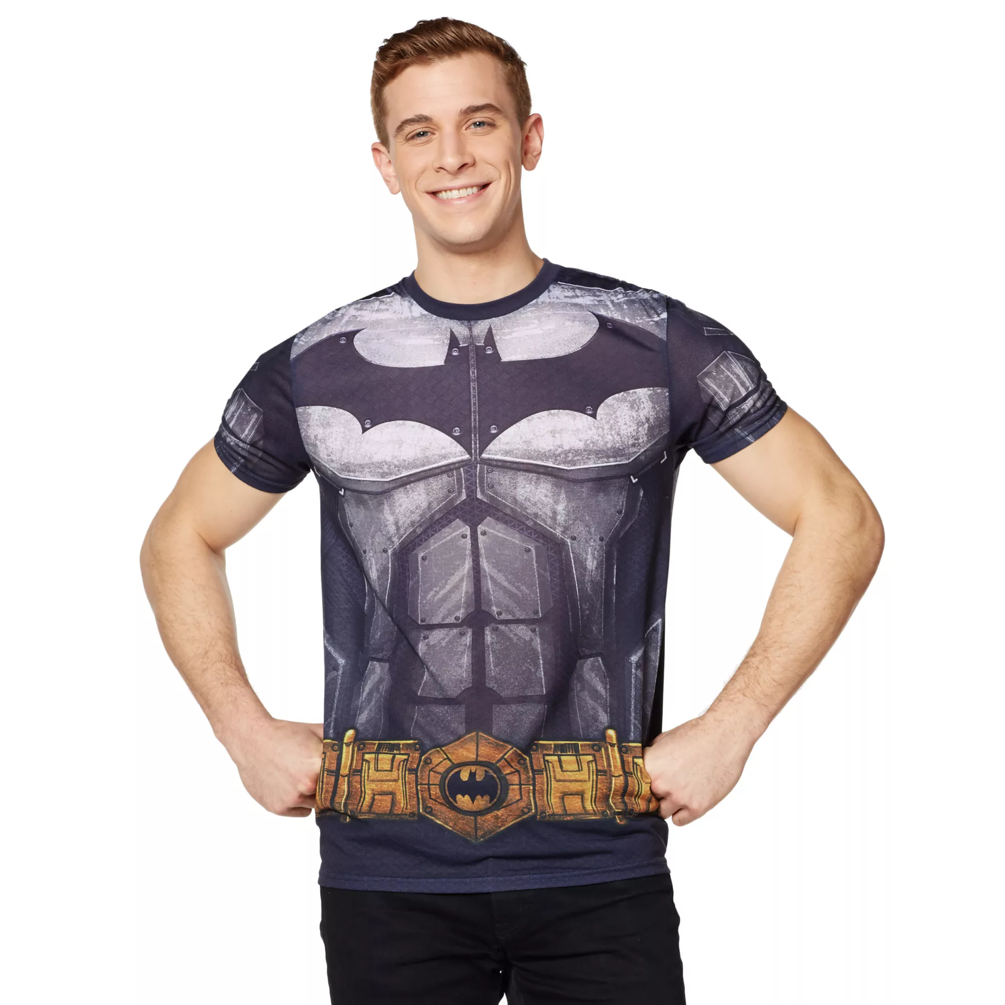 Dark Knight Caped Costume T Shirt - DC Comics at Spirit Halloween