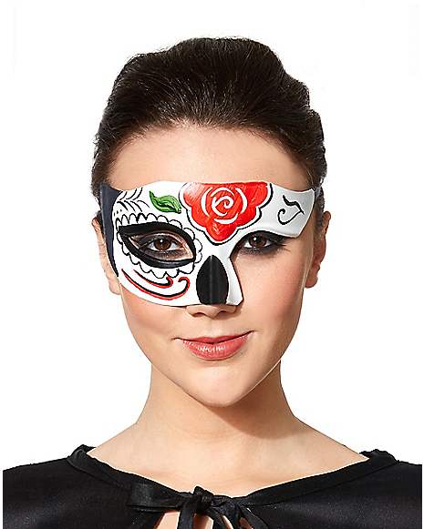 Day of the Dead Half Eye Mask 