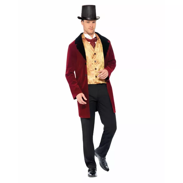 Edwardian Gent Deluxe Costume Adult Red Edwardian Gent Deluxe Costume Adult Red
