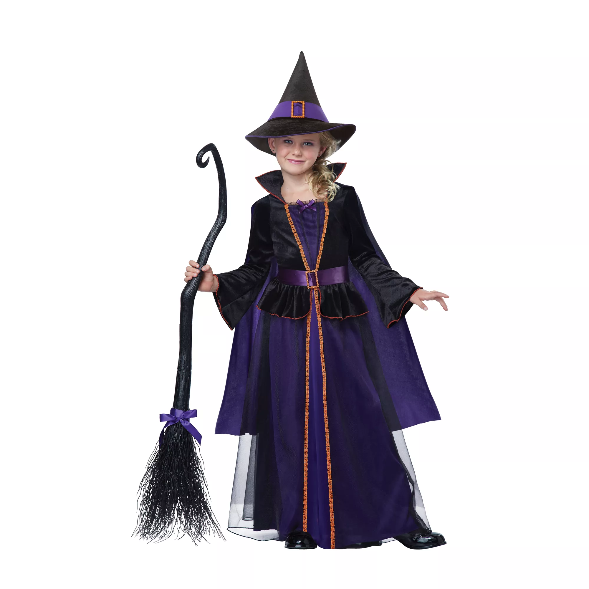 Kids Long Velvety Tulle Witch Costume at Spencer's