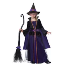 Kids Long Velvety Tulle Witch Costume at Spencer's