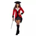 Racy Red Coat Womens Pirate Costume at Spencer's