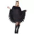 Spider Web Black and Purple Poncho at Spencer's