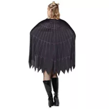 Spider Web Black and Purple Poncho at Spencer's