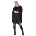 Spider Web Black and Purple Poncho at Spencer's
