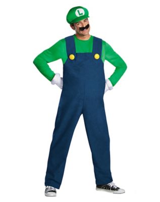 Aomig Costume de Héros d'enfance pour Adulte, Mario Luigi Costume