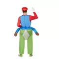 Mario Riding Yoshi Inflatable Adult Mens Costume at Spirit Halloween