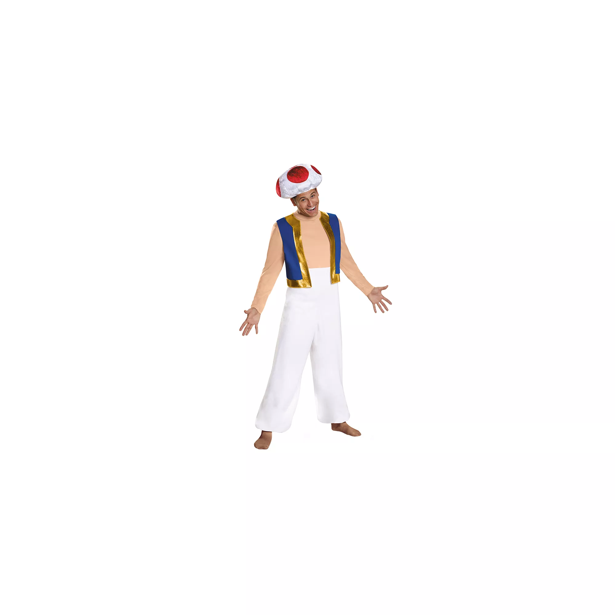 Plus Size Mario Bros Toad Mens Costume at Spirit Halloween
