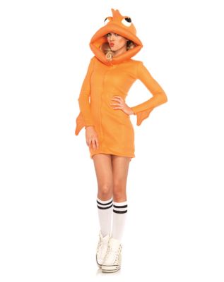 Adult Cozy Dress Goldfish Costume 