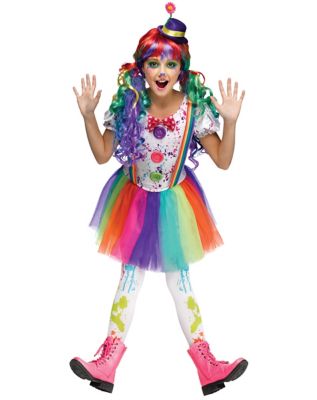 Kids Crazy Color Clown Costume - Spirithalloween.com