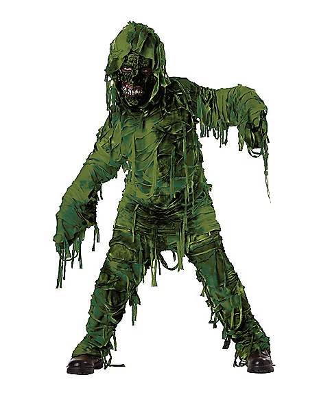 TU Mens Halloween Costume Green Scary Swamp Zombie with Mask S-XL 
