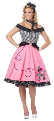 knee length dresses for ladies 50's Ladies Costume Black main image 0