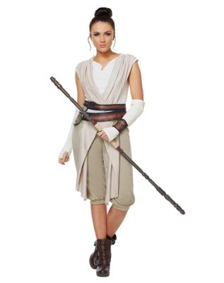 te binden Honger alledaags Adult Rey Costume Deluxe - Star Wars Force Awakens - Spirithalloween.com