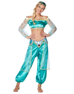 Disney Adult Jasmine Costume, Disney's Aladdin Officially Licensed Jasmine  Halloween Costume for Women