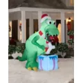 7.5 Ft Holiday T-Rex Inflatable - Decoration at Spirit Halloween