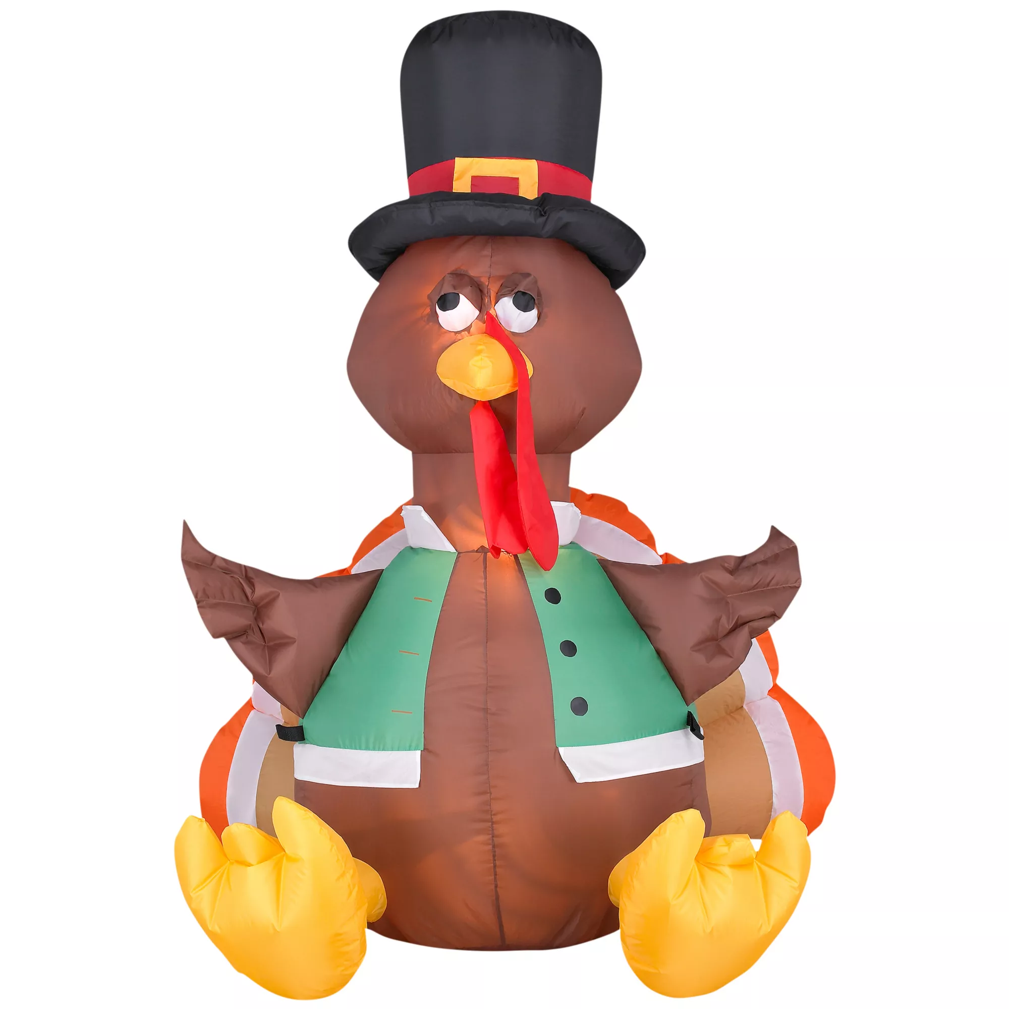 4 Ft Happy Turkey Inflatable - Decorations at Spencer's