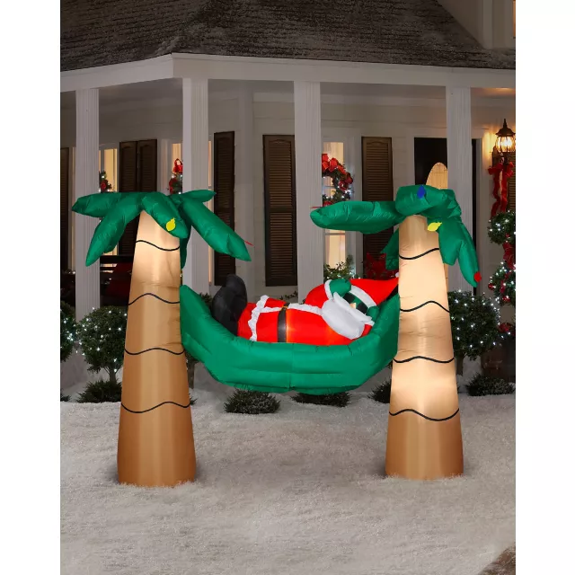 6 Ft Santa in a Hammock Inflatable - Decoration at Spirit Halloween