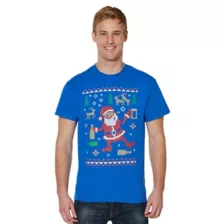 Adult Partying Santa Ugly Christmas T Shirt at Spencer's