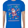 Adult Partying Santa Ugly Christmas T Shirt at Spencer's