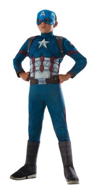 Kids Capt America Costume Deluxe-marvel Civil War - Spirithalloween.com