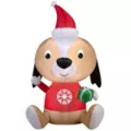 5 Ft Holiday Puppy Inflatable - Decoration at Spencer's