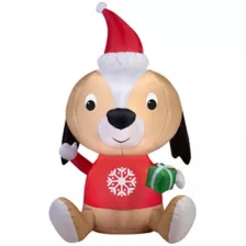 5 Ft Holiday Puppy Inflatable - Decoration at Spencer's
