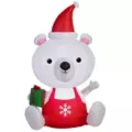 5 ft Big Head Polar Bear Inflatable - Decoration at Spencer's