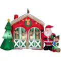 6 Ft Light-Up Reindeer Stable Scene Inflatable at Spirit Halloween