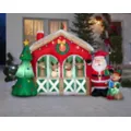 6 Ft Light-Up Reindeer Stable Scene Inflatable at Spirit Halloween