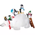 5 Ft Polar Bear and Penguin Friends Inflatable at Spirit Halloween