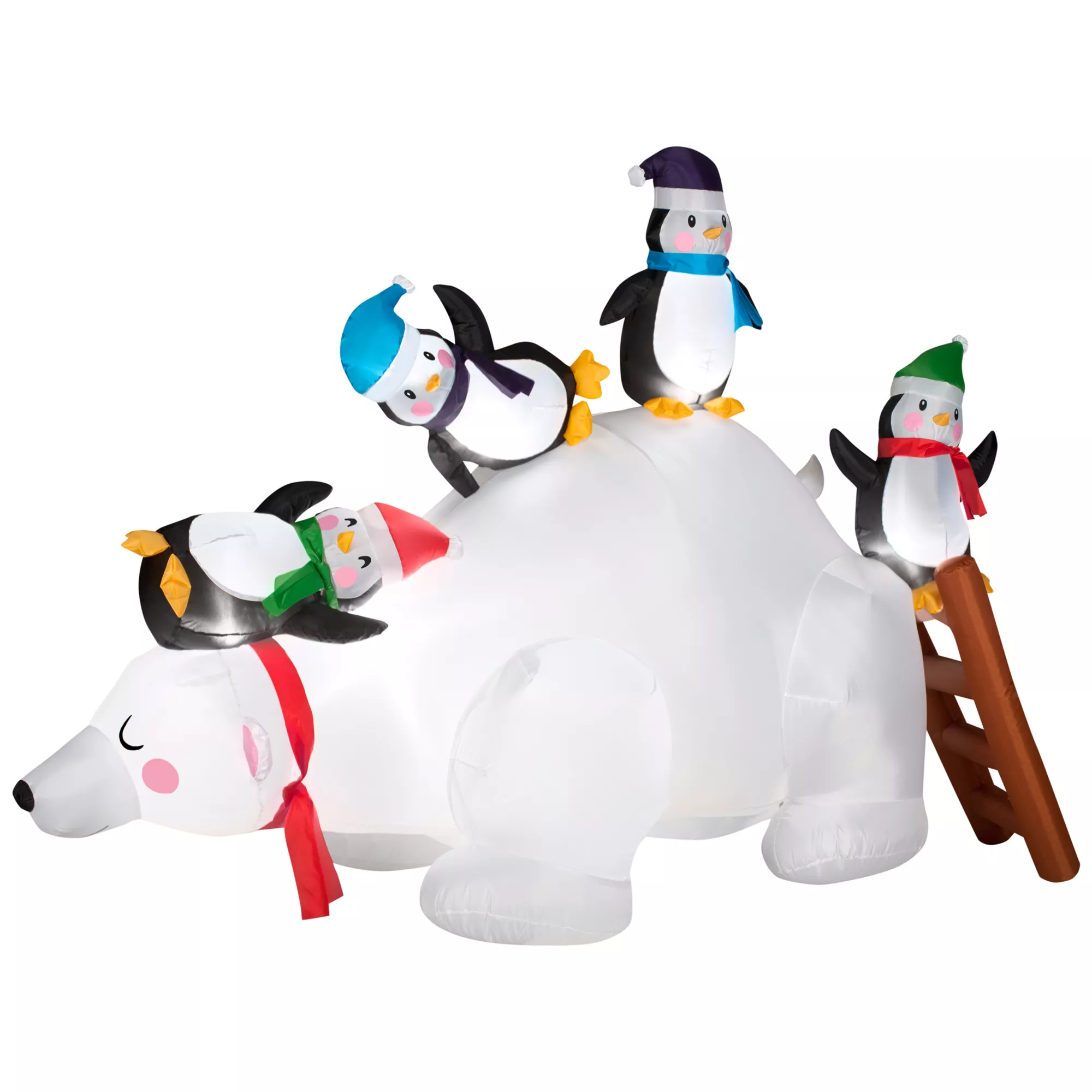 5 Ft Polar Bear and Penguin Friends Inflatable at Spirit Halloween