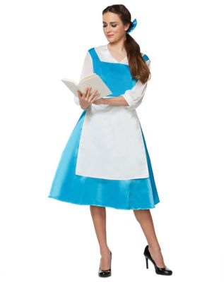 Adult Belle Blue Dress Costume – Beauty and The Beast - Spirithalloween.com