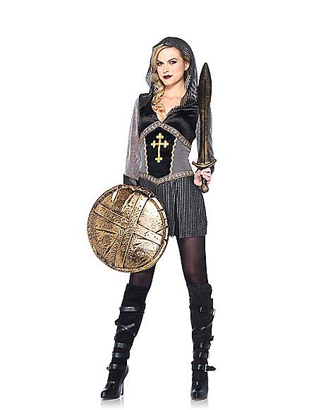 Adult Joan Of Arc Historical Heroine Costume Women  Warrior Fancy Dress 