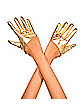 Metallic Gold Cropped Gloves