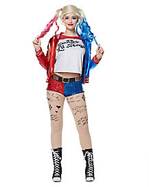 DC Comics Classic Harley Quinn Red and Black Halloween Party Cosplay Costume Dress by House of Goth Adult Sizes Also!