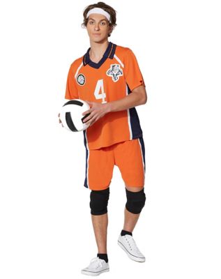 Adult Orange Volleyball Uniform Costume
