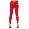 Adult Heart Eyes Reindeer Leggings at Spencer's