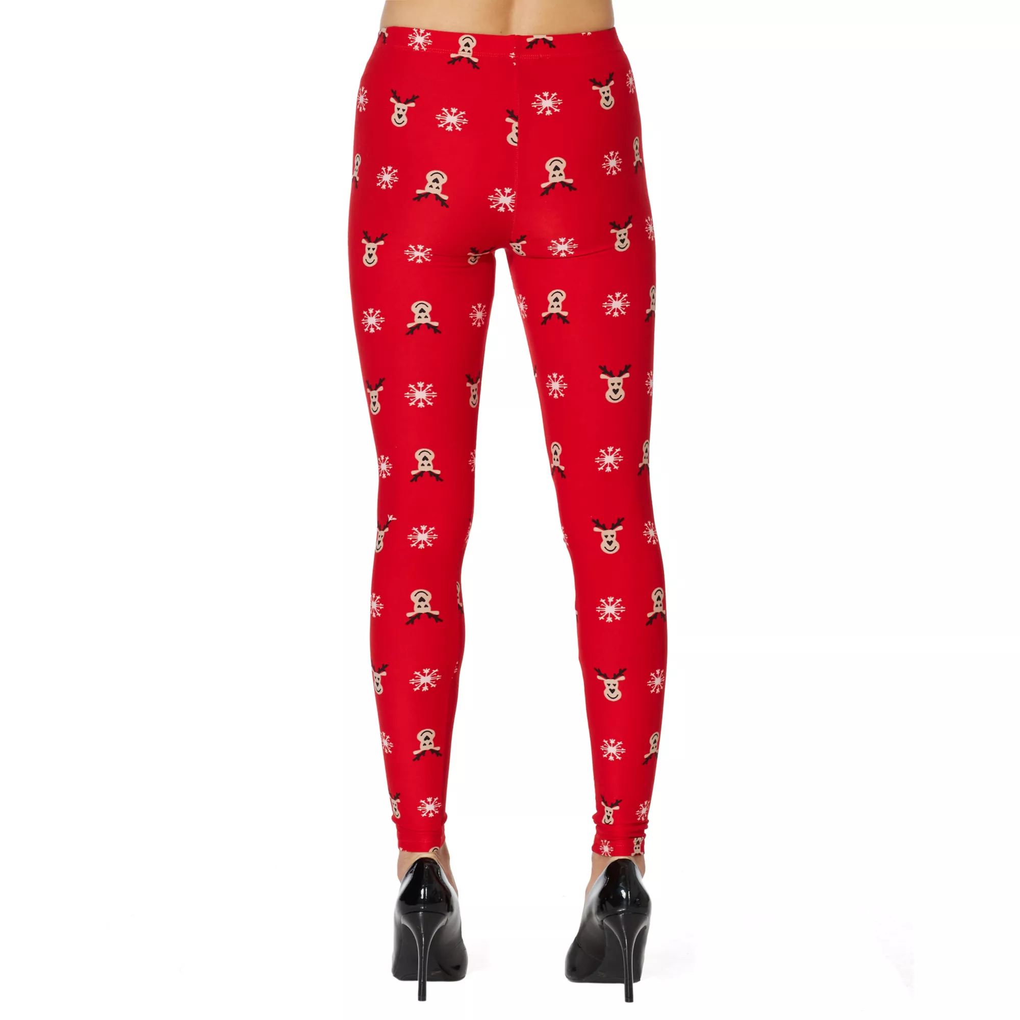 Adult Heart Eyes Reindeer Leggings at Spencer's