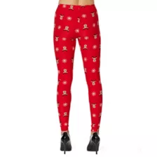 Adult Heart Eyes Reindeer Leggings at Spencer's