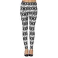 Adult Black and White Ugly Reindeer Leggings at Spencer's