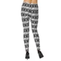 Adult Black and White Ugly Reindeer Leggings at Spencer's