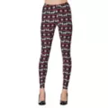 Adult Black and Red Ugly Reindeer Leggings at Spencer's