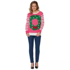 Adult Light-Up Wreath Ugly Christmas Sweater at Spirit Halloween