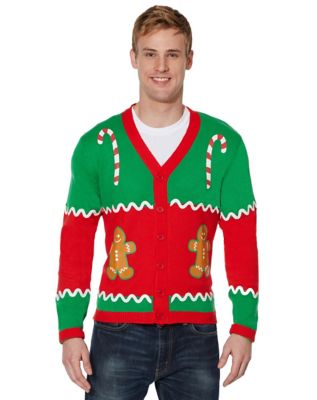 gingerbread man cardigan