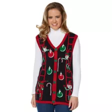 Adult Elf Ugly Christmas Sweater Vest at Spencer's