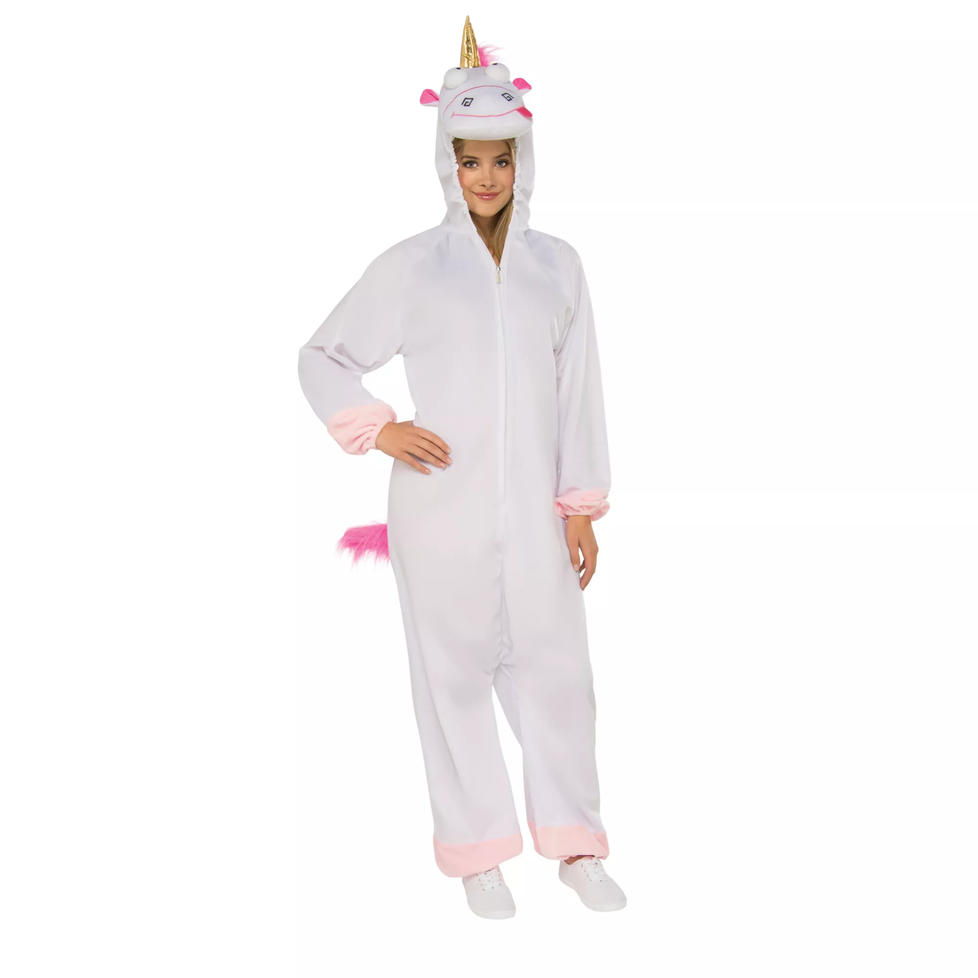 Adult Fluffy Unicorn Jumpsuit - Despicable Me 3 at Spencer's