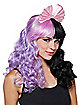 Black and Purple Bow Wig