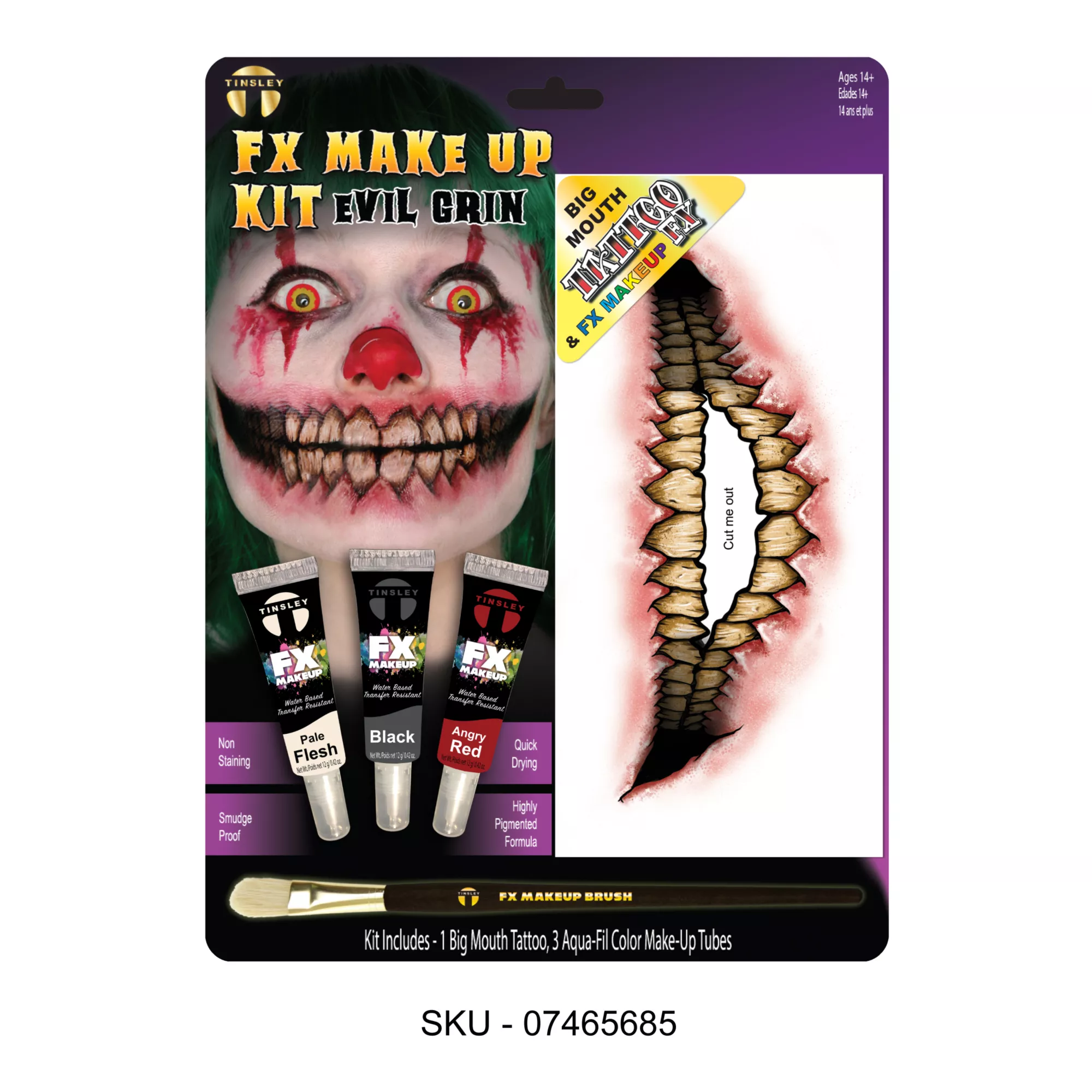 Evil Grin Tattoo Makeup Kit at Spirit Halloween